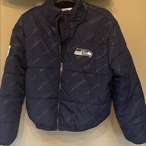 Women's Navy Puffer Jacket